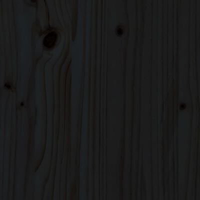 vidaXL Postelja za starejše črna 100x200 cm trdna borovina