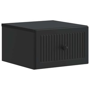 vidaXL Stenski nočni omarici Črna 33 x 34,5 x 20 cm Inženirski les