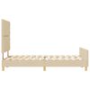 vidaXL Konstrukcija postelje z vzglavjem krema 120 x 190 cm blago