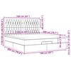 vidaXL Otomanski posteljni okvir z vzmetnico siv 160x200 cm blago