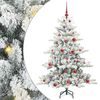 vidaXL Umetno Zložljivo Božično Drevo Bela 150 cm PVC in jeklo
