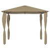 vidaXL Paviljon s pokritimi stebri 3x3x2,6 m taupe 160 g/m²
