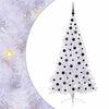 vidaXL Umestno božično drevo med 300 LED Bela 180 cm PVC in jeklo