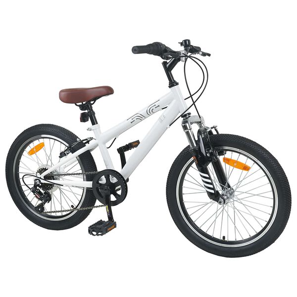vidaXL Kids Mountain Bike 20 Palcev 6-Speed za 5-8 let Bela