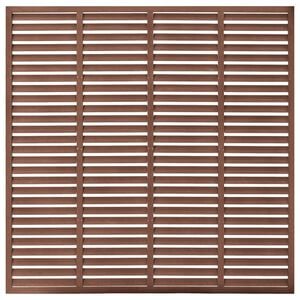 vidaXL Ograja z vodoravnimi letvami WPC 180x180 cm rjava