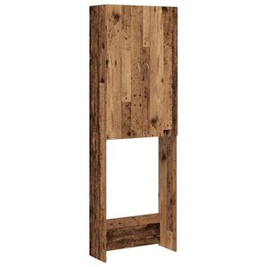 vidaXL omara za pralni stroj iz starega lesa 64x25,5x190 cm