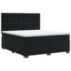 vidaXL Postelja boxspring z vzmetnico Črna 140 x 190 cm Žamet