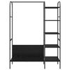 vidaXL Stojalo za oblačila Črna 120 x 44 x 160 cm Konstruiran les