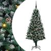 vidaXL Umestno božično drevo Zelena 180 cm PVC, jeklo in plastika