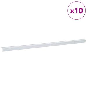 vidaXL Robniki za stopnice 10 kos srebrna 67 x 3 x 2 cm Aluminij