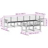 vidaXL Zunanja garnitura za sedenje 8 pcs Naravna Masiven les akacije