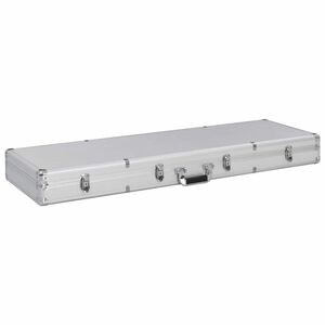 vidaXL Kovček za pi&scaron;tolo srebrn 118x38x12 cm aluminij