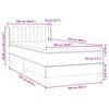 vidaXL Box Spring postelja z vzmetnico svetlo siva 100x220 cm žamet