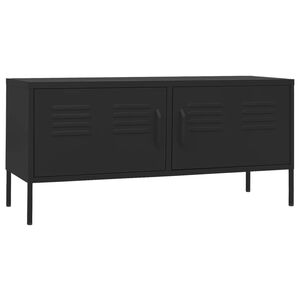 vidaXL TV omarica črna 105x35x50 cm jeklo