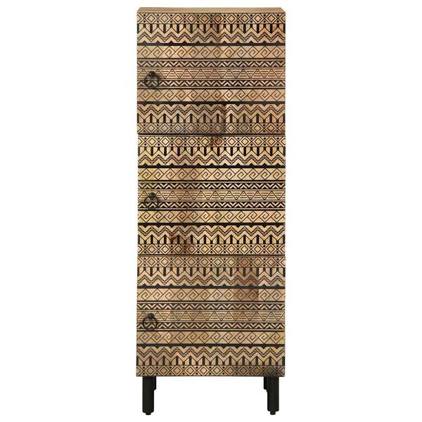 vidaXL Highboard 40x33,5x110 cm Masivni neobdelan les Mango