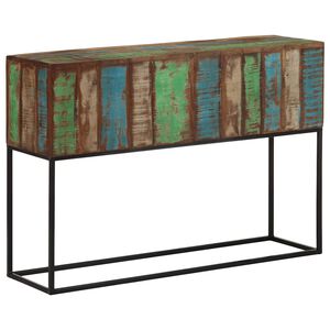 vidaXL Konzolna miza 110x30x75 cm trden predelan les in železo
