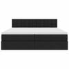 vidaXL Postelja s shranjevanjem Črna 180 x 200 cm Umjetno usnje