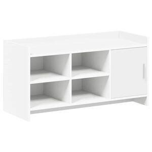 vidaXL Omara za čevlje z vrati Bela 100 x 39,5 x 51 cm Inženirski les
