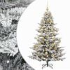 vidaXL Umetna božična jelka z bučko 150 cm 150 LED Toplo bela