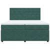 vidaXL Box spring postelja z vzmetnico temno zelena 200x200 cm žamet