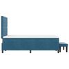 vidaXL Postelja z vzmetnico z vzmetnico Temno modra 120 x 190 cm Žamet