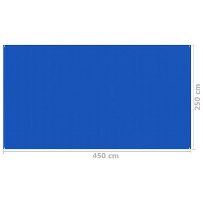 vidaXL Preproga za šotor 250x450 cm modra