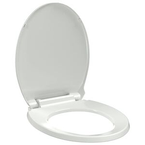 vidaXL WC deska s počasnim zapiranjem bela ovalna