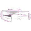 vidaXL Posteljni okvir brez vzmetnice 180x200 cm trdna borovina
