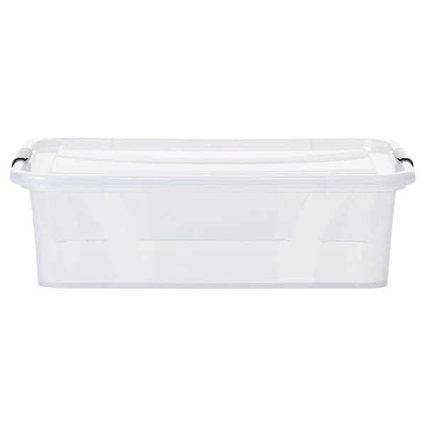 vidaXL &Scaron;katla s pokrovom 5 kosov prozorna 21 L