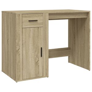 vidaXL Pisalna miza sonoma hrast 100x49x75 cm inženirski les