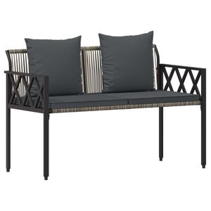 vidaXL Zunanje klopi 2 -Seater 116 x 56 x 75 cm poli ratan