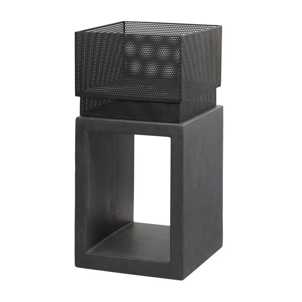 R'elite Posoda za ogenj kvadratna s podstavkom granitnega videza