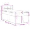 vidaXL Box spring postelja z vzmetnico temno siva 100x200 cm blago