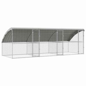 vidaXL Kletka za pi&scaron;čance 3 kos Srebrna 600 x 200 x 200 cm