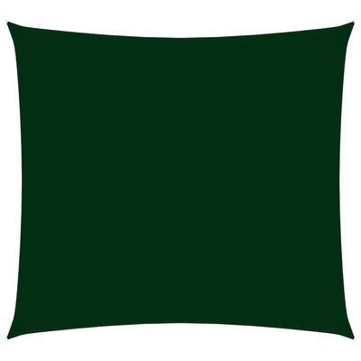 vidaXL Senčno jadro oksford blago kvadratno 6x6 m temno zeleno