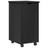 vidaXL Gležnji kabinet Črna 34 x 39 x 65,5 cm Masivno borovo les