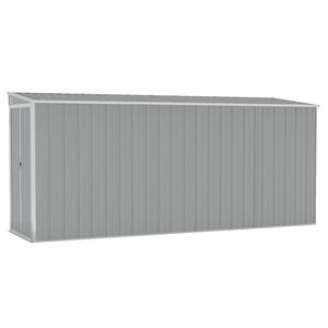 vidaXL Vrtna lopa siva 118x382x178 cm pocinkano jeklo