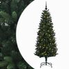vidaXL Umjetno božično drevo z okrasnimi kroglami 120 cm 150 LED