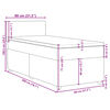 vidaXL Box spring postelja z vzmetnico temno siva 80x200 cm blago