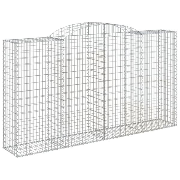 vidaXL Obokane gabion ko&scaron;are 15 kosi 300x50x160/180cm pocinkano železo