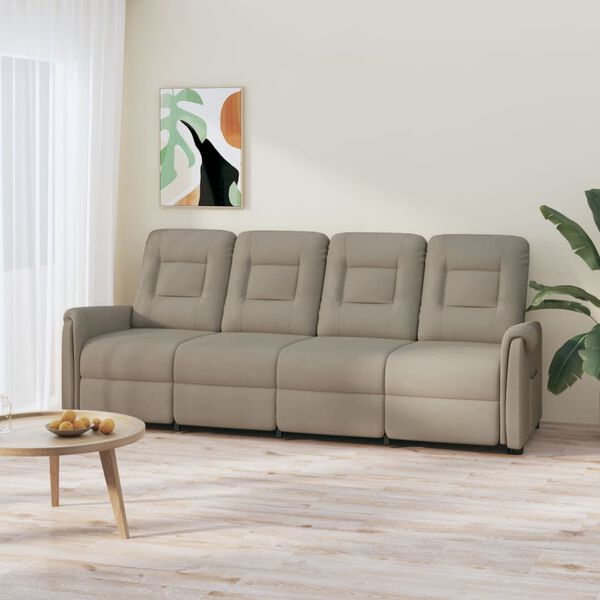 vidaXL Masažni štirised svetlo sivo blago iz mikrovlaken