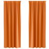 vidaXL Zavese za zatemnitev z obroči 2 kos Svetlo oranžna 260 x 140 cm