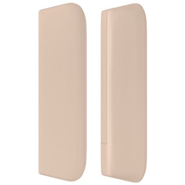 vidaXL Vzglavje z u&scaron;esi kapučino 147x16x78/88 cm umetno usnje