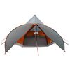 vidaXL Teepee šotor s streho Siva in oranžna 600 x 600 x 347 cm