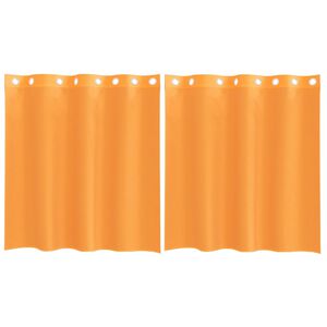 vidaXL Voile zavese z vponkami 2 kosa oranžna 140x140 cm