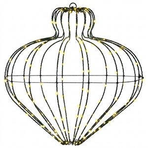 vidaXL Božična konica za luči 192 LED Toplo bela Premer 40 x 40 cm