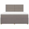 vidaXL Box spring postelja z vzmetnico taupe 180x200 cm blago