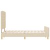 vidaXL Konstrukcija postelje z vzglavjem krema 120 x 200 cm blago