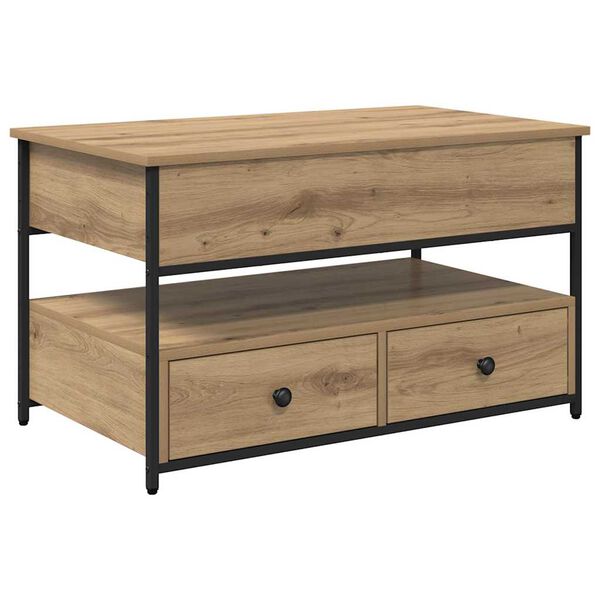 vidaXL Klubska miza Umetni hrast 85 x 50 x 50 cm Konstruiran les