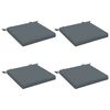 vidaXL Sedežne blazine SOEST 4 kos 100% poliester Modra 45 x 45 x 5 cm